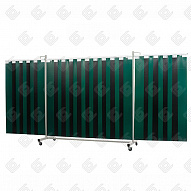 CEPRO Защитный сварочный экран Robusto Triptych XL "GREEN-6" 435х210см с зелёной полосой 300x2мм
