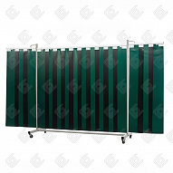 CEPRO Защитный сварочный экран Robusto Triptych "GREEN-6" 355х210см с зеленой полосой 300x2мм