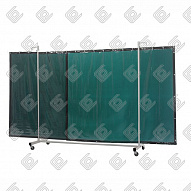 CEPRO Защитный сварочный экран Robusto Triptych "GREEN-6" 355х210см с зеленой шторой